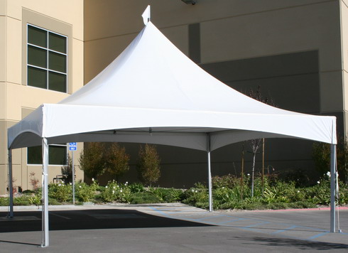 20 x 20 pole tent in macomb graduation party, michigan tent rentals